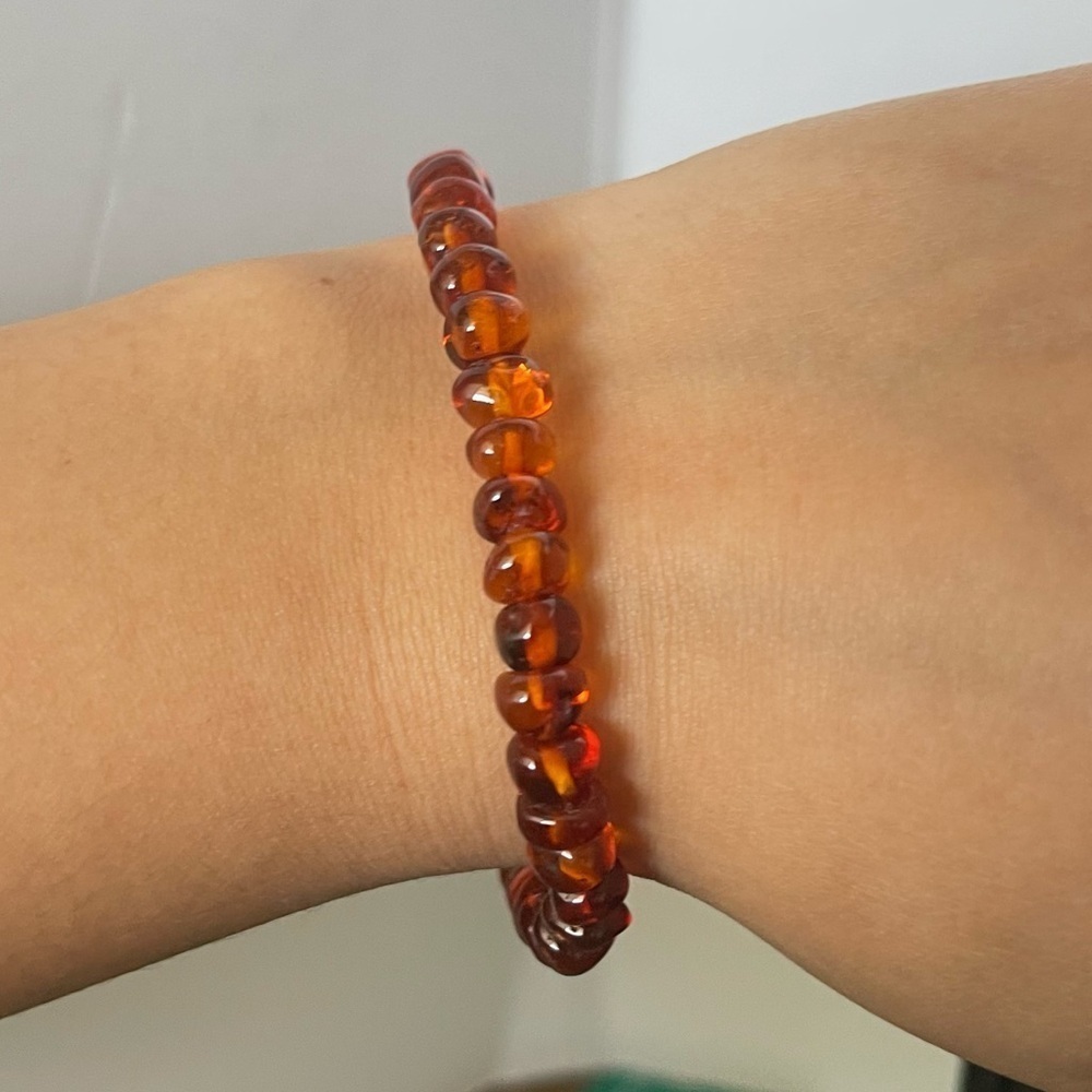 Authentic amber beaded bracelet